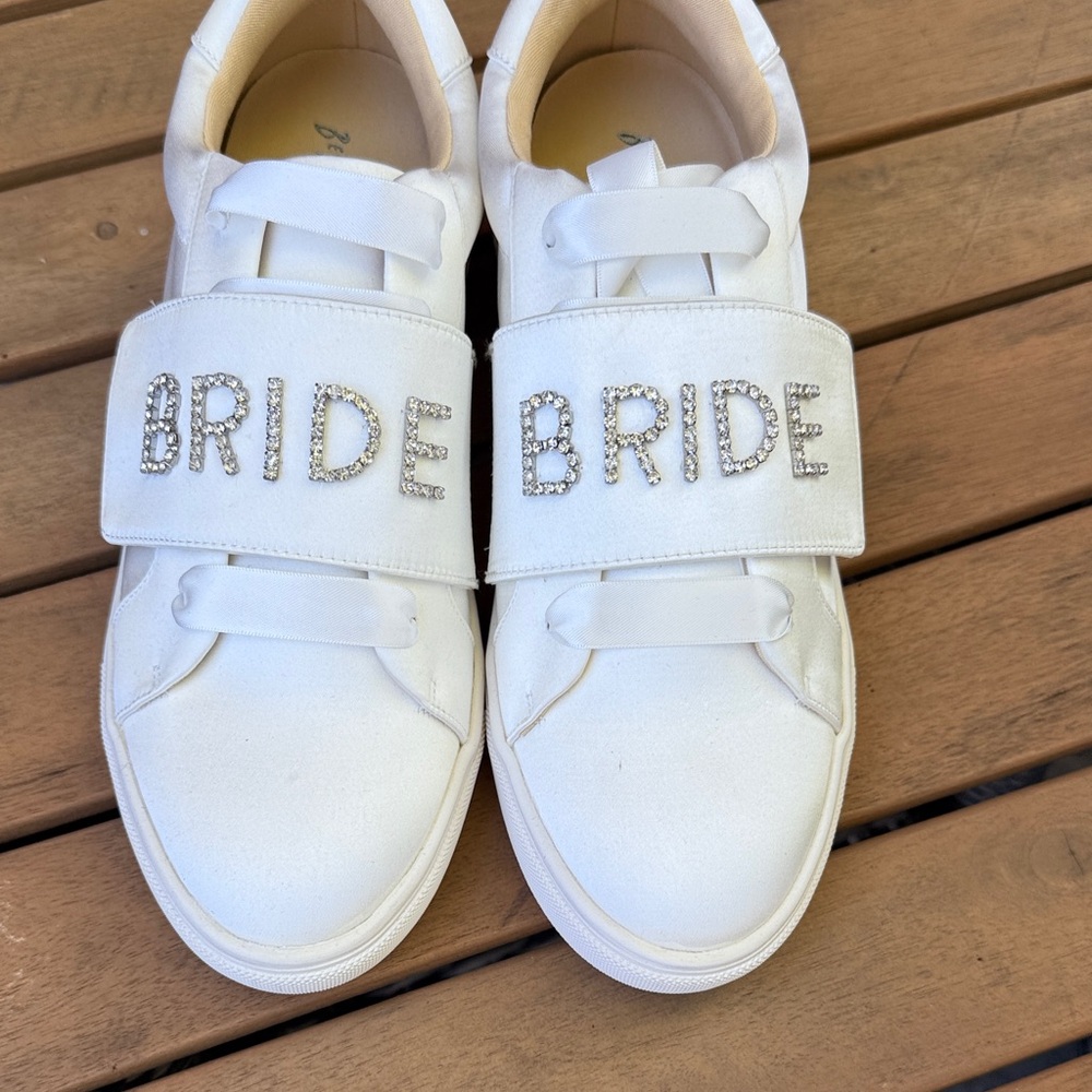Betsey Johnson White Bride Sneakers